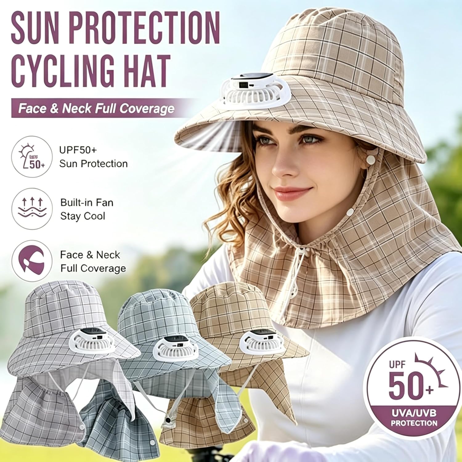 Fishing Hat - 1 шт. Солнечная шляпа-вентилятор с USB-зарядкой