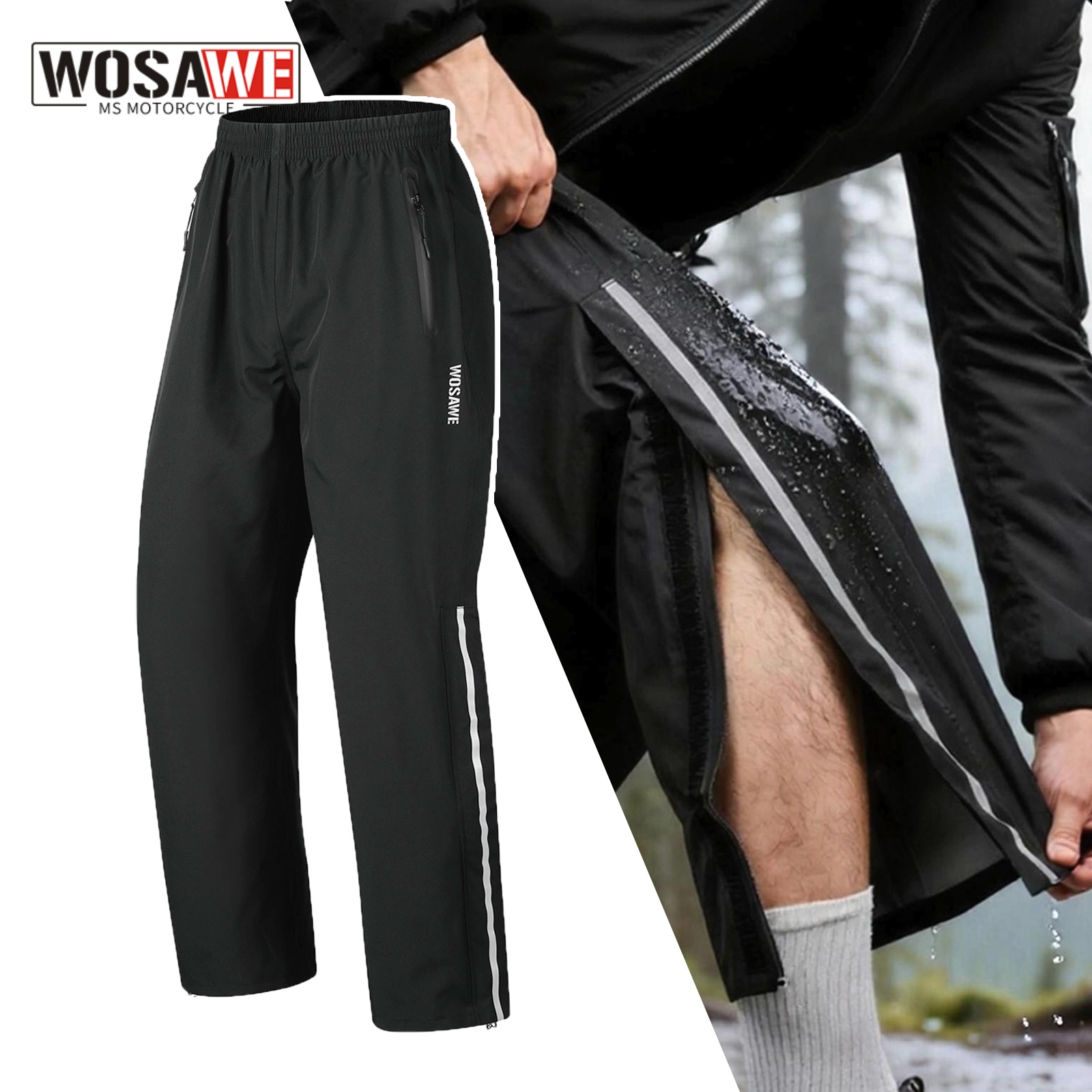 Fishing Pants Waterproof - WOSAWE непромокаемые брюки для мужчин и