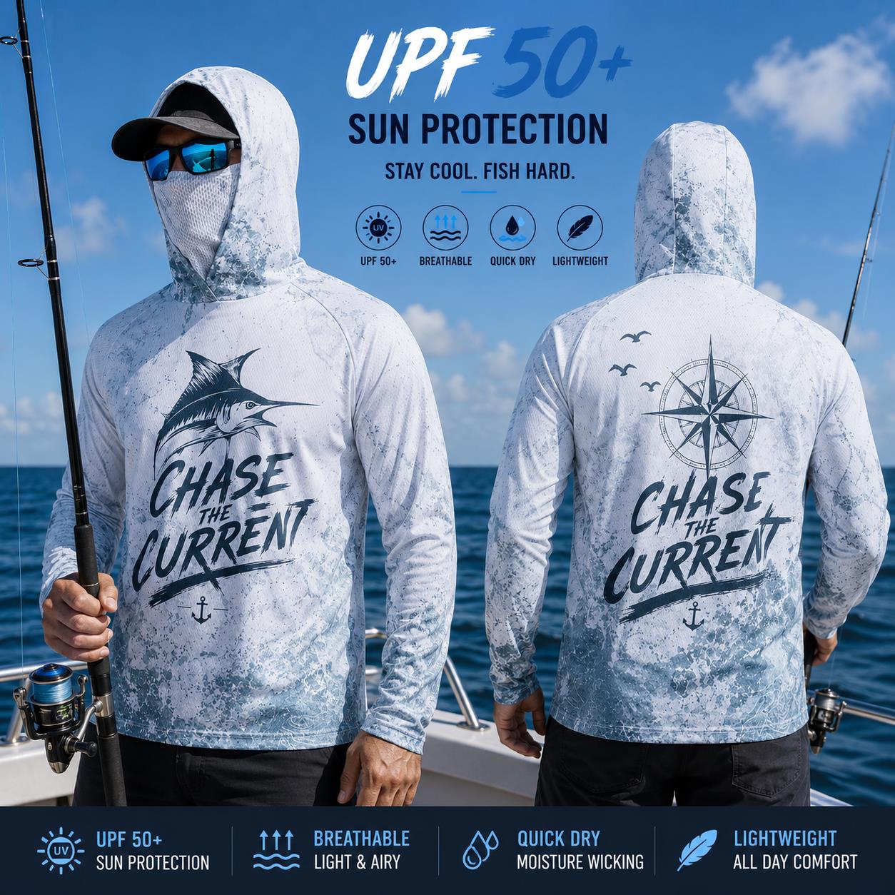 Мужская рыболовная толстовка с – обзор и цена Fishing Hoodie