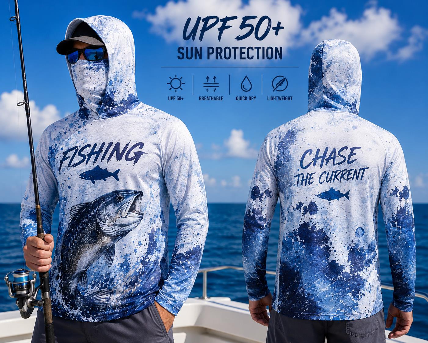 Мужская рыболовная толстовка с – обзор и цена Fishing Hoodie