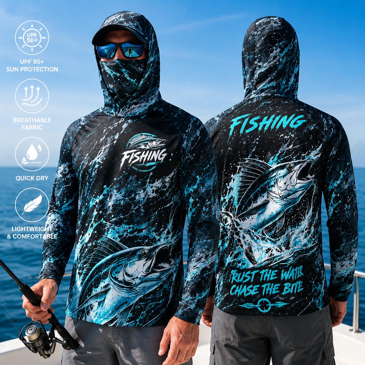 Мужская рыболовная рубашка с к – обзор и цена Fishing Hoodie
