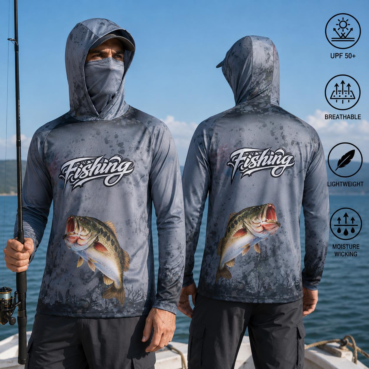 Рыболовная рубашка с капюшоном – обзор и цена Fishing Hoodie