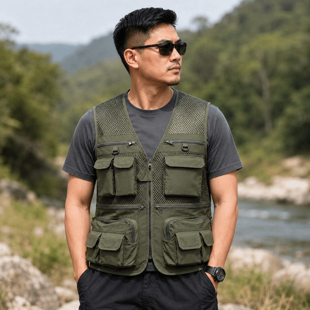 Прочный рыболовный жилет с 16  – обзор и цена Fishing Vest