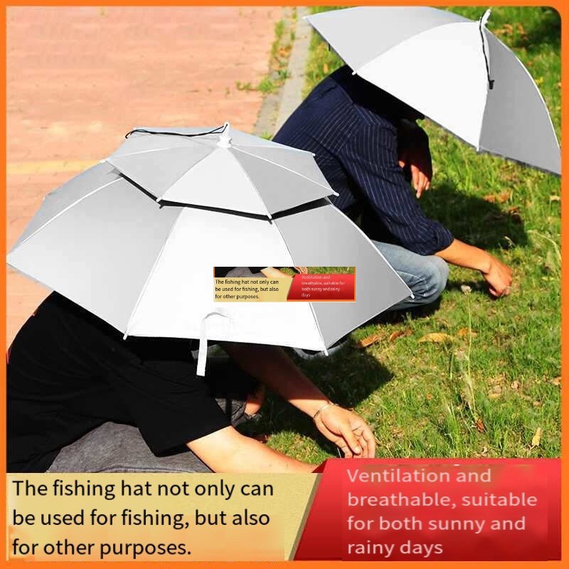 Зонт-шляпа: Двухслойный большо – обзор и цена Fishing Hat